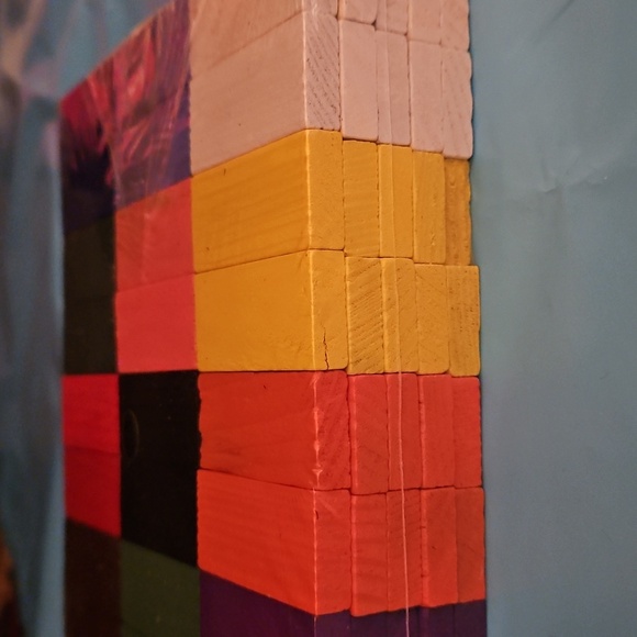 Colorful Wooden Building Block Set, New In Package, 96 Blocks Per Package - Picture 7 of 7